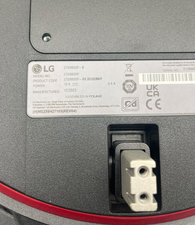 LG Ultra Gear 27GN800P-B 4K 27 inch Monitor Zonder Voet