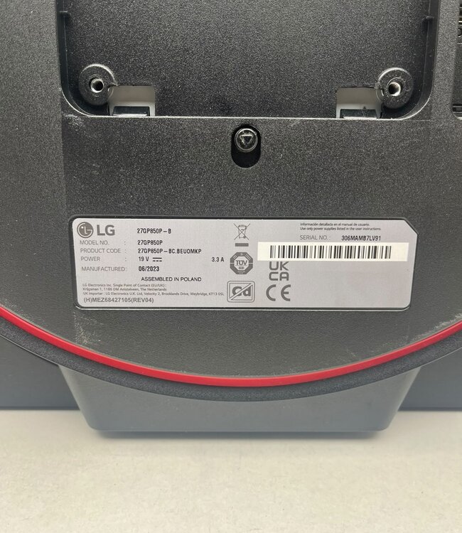 LG Ultra Gear 27GP850P-B 4K 27 inch Monitor Zonder Voet