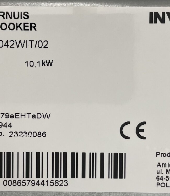 Inventum Inductie Fornuis Wit (VFI6042WIT/02)