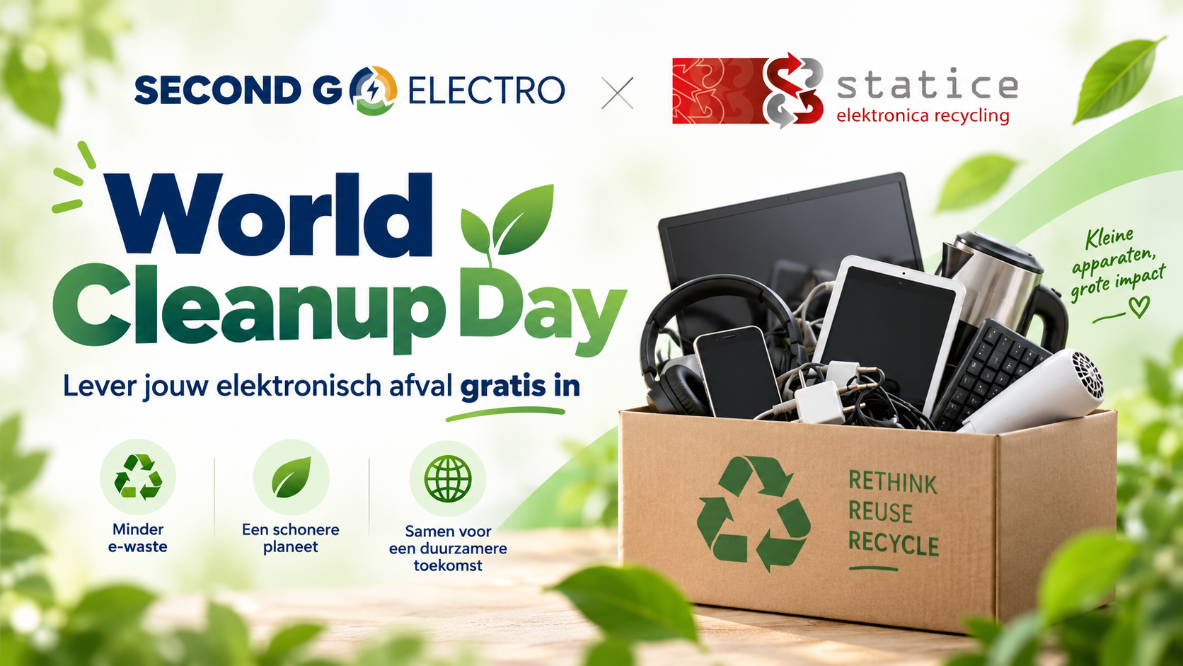 World Cleanup Day: lever jouw elektronisch afval gratis in
