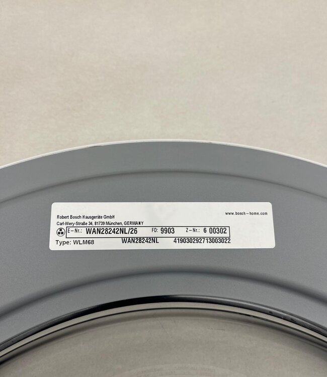 Bosch Serie 4 Wasmachine Deur Compleet Wit 8 kg