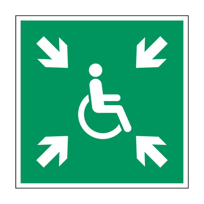 Huismerk Invalide verzamelplaats pictogram
