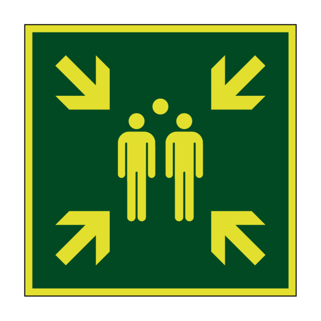 Huismerk Verzamelplaats lichtgevend pictogram