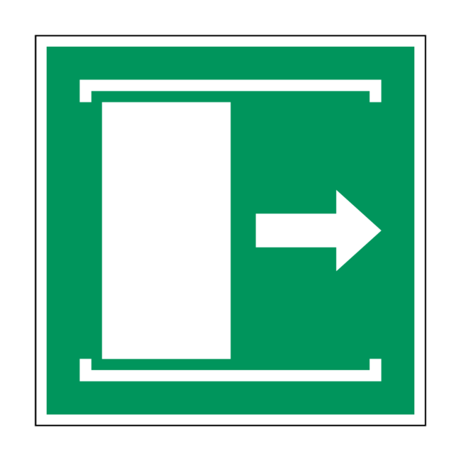 Huismerk Deur naar rechts schuiven om te openen pictogram