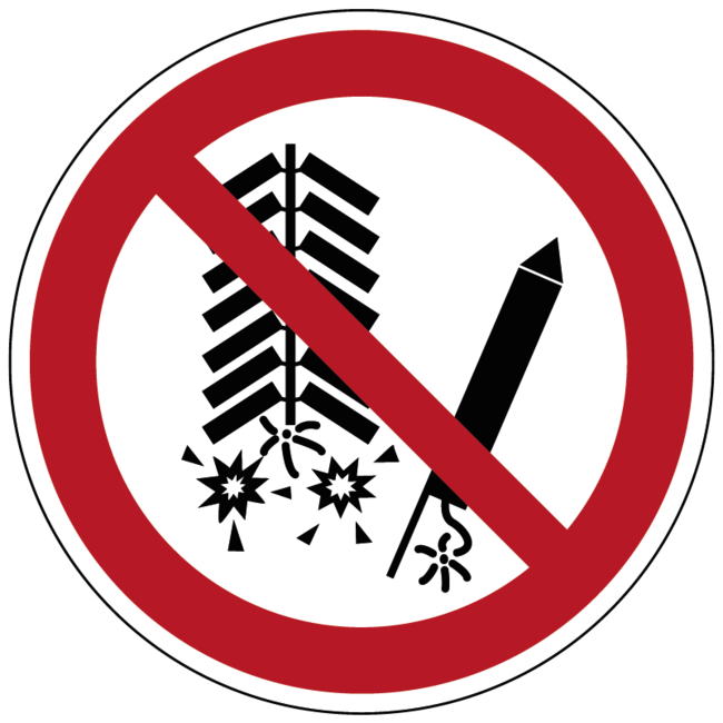 Huismerk Ontsteken van vuurwerk verboden pictogram