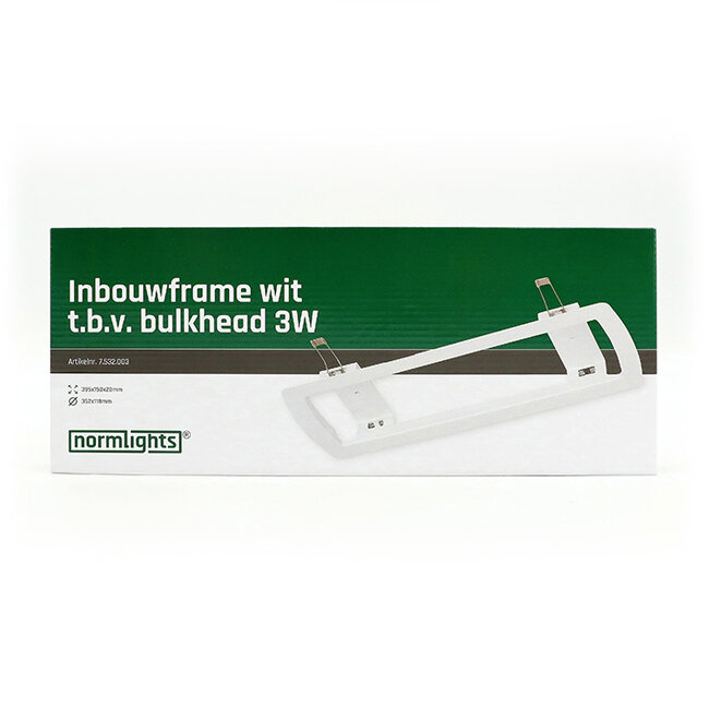 Normlights Recessed frame for Bulkhead 3W LED emergency