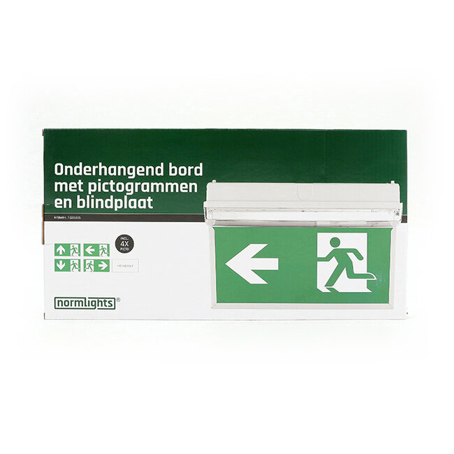 Normlights Suspended sign including pictograms