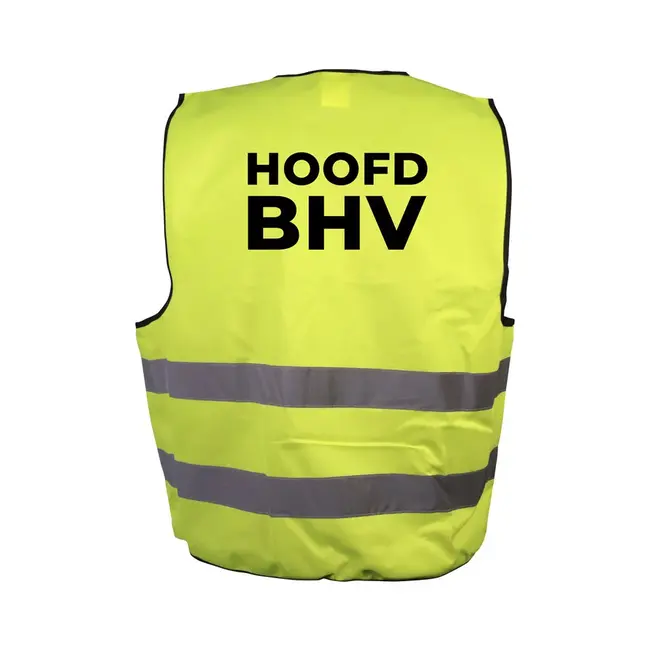 Safenorm HOOFD BHV Veiligheidsvestje geel maat XL achterzijde