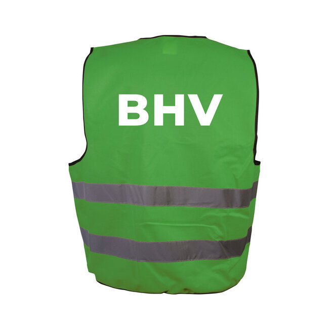 Safenorm BHV Veiligheidsvestje groen maat XL voor + achterzijde