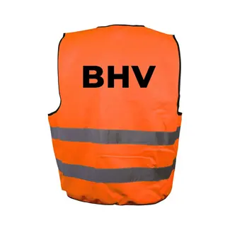 MAISKA BHV Veiligheidsvest oranje voor + achterzijde