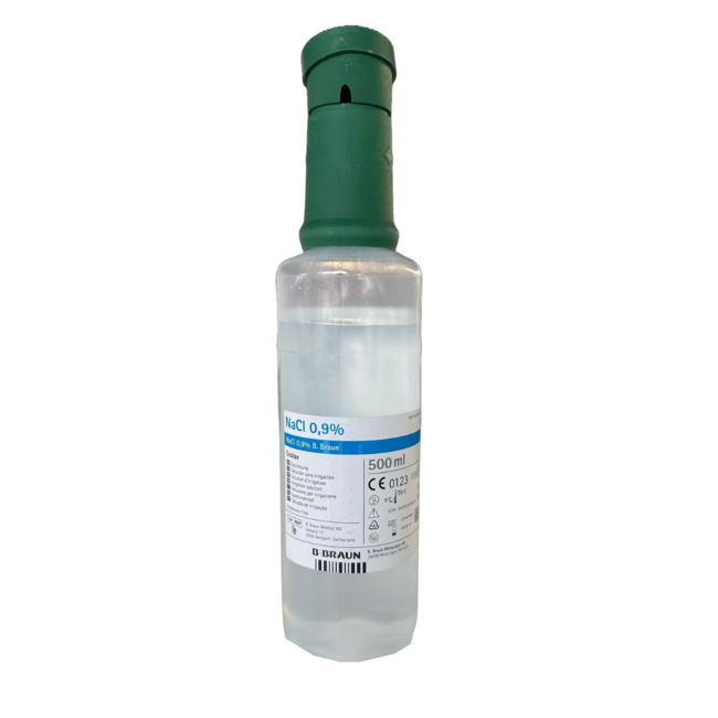 Normaid Eyewash bottle 500 ml / sterile saline solution 0.9 NaCl