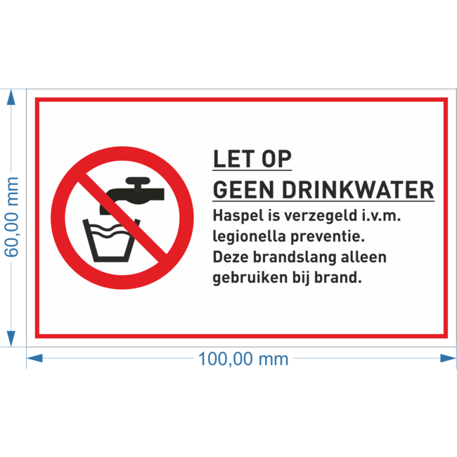 Normsigns Aufkleber für Spule "Legionellenprävention"