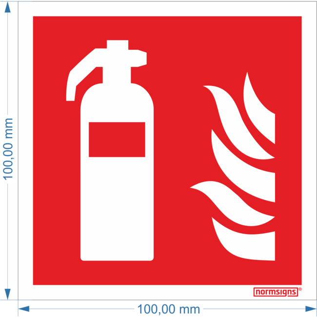 Normsigns Pictograma de extintor Material: Fotoluminiscente, Dimensiones: 200 x 200 mm