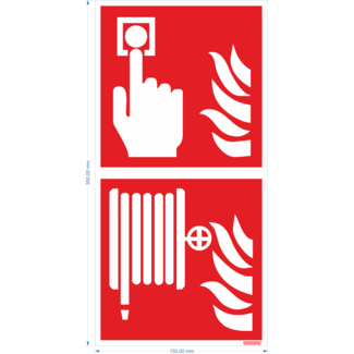 Normsigns Pictogramme alarme/tuyau d'incendie PVC 400x400mm