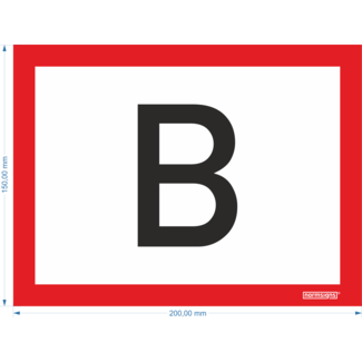 Normsigns Pictogram "B" Material: PVC, Dimensions: 150 x 200 mm