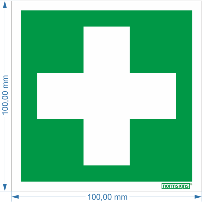 Normsigns Pictogramme premiers secours Matériau : PVC, Dimensions : 150 x 150 mm