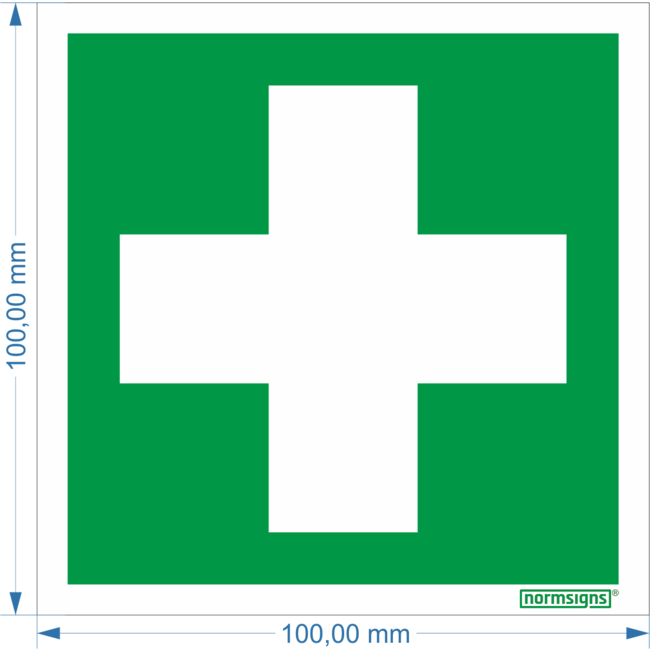 Normsigns Piktogramm Erste Hilfe Material: PVC, Maße: 200 x 200 mm