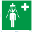 Normsigns Emergency shower pictogram Material: PVC, Dimensions: 150 x 150 mm