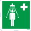 Normsigns Emergency shower pictogram Material: Photoluminescent, Dimensions: 150 x 150 mm