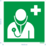 Normsigns Emergency doctor pictogram Material: Sticker, Dimensions: 200 x 200 mm