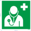 Normsigns Pictogramme médecin d'urgence Matériau : Autocollant, Dimensions : 200 x 200 mm