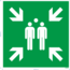 Normsigns Pictogramme point de rassemblement Matériau : Autocollant, Dimensions : 150 x 150 mm