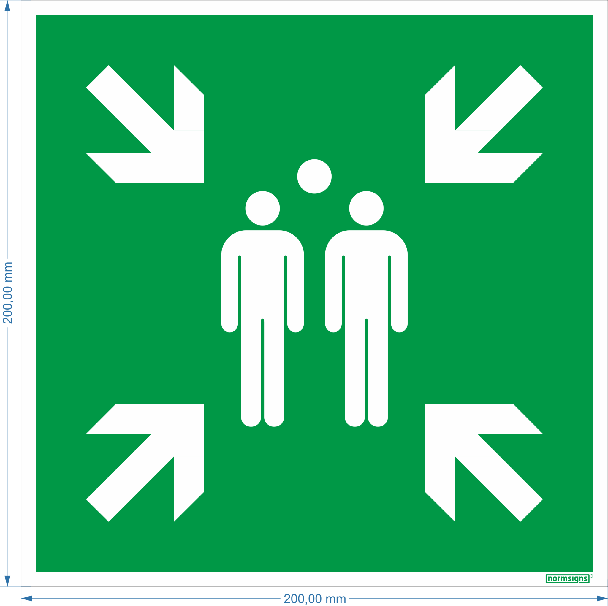 Assembly point pictogram - various sizes and materials - Senska - Senska