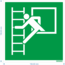 Normsigns Pictogram nooduitgang met vluchtladder Materiaal: Sticker, Afmeting: 200 x 200 mm