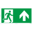 Normsigns Emergency exit pictogram straight ahead Material: PVC, Dimensions: 150 x 300 mm