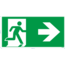 Normsigns Pictogram vluchtweg rechts Materiaal: PVC, Afmeting: 200 x 400 mm