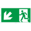 Normsigns Emergency exit pictogram bottom left Material: Photoluminescent, Dimensions: 200 x 400 mm