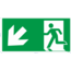 Normsigns Emergency exit pictogram bottom left Material: Photoluminescent, Dimensions: 200 x 400 mm