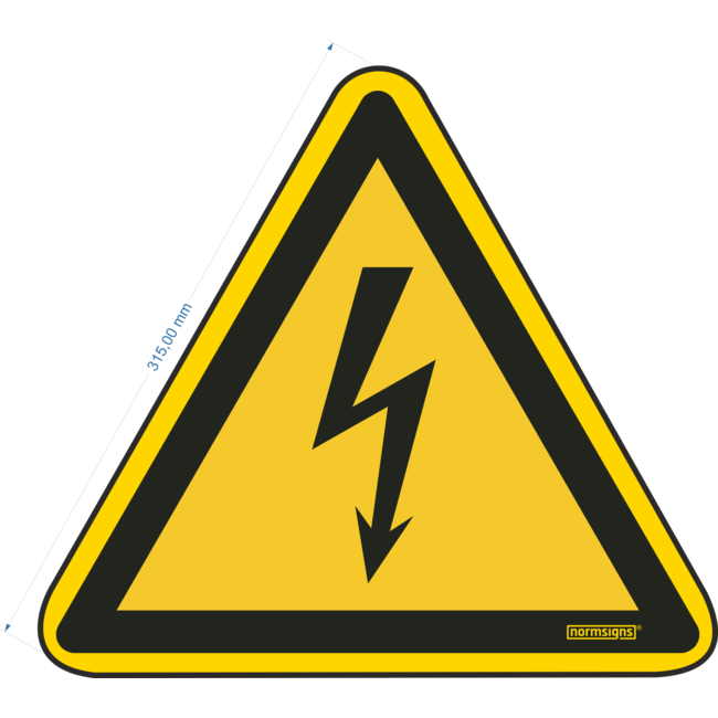 Normsigns Pictograma de electricidad Material: Adhesivo, Tamaño: 100 mm