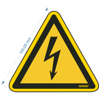 Normsigns Pictogram elektriciteit Materiaal: Sticker, Afmeting: 315 mm