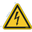 Normsigns Pictogram elektriciteit Materiaal: Sticker, Afmeting: 315 mm