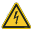 Normsigns Pictogram elektriciteit Materiaal: Sticker, Afmeting: 315 mm