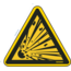 Normsigns Explosive substances pictogram Material: Sticker, Size: 100 mm