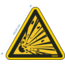 Normsigns Explosionsgefahr-Piktogramm Material: PVC, Abmessungen: 315 mm