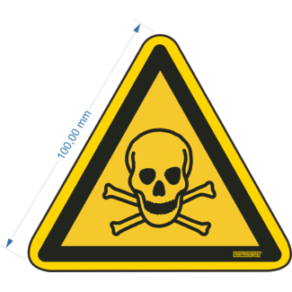 Normsigns Pictogram giftige stoffen Materiaal: PVC, Afmeting: 100 mm