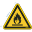 Normsigns Pictogramme pour les substances inflammables Matériau : PVC, Dimensions : 100 mm