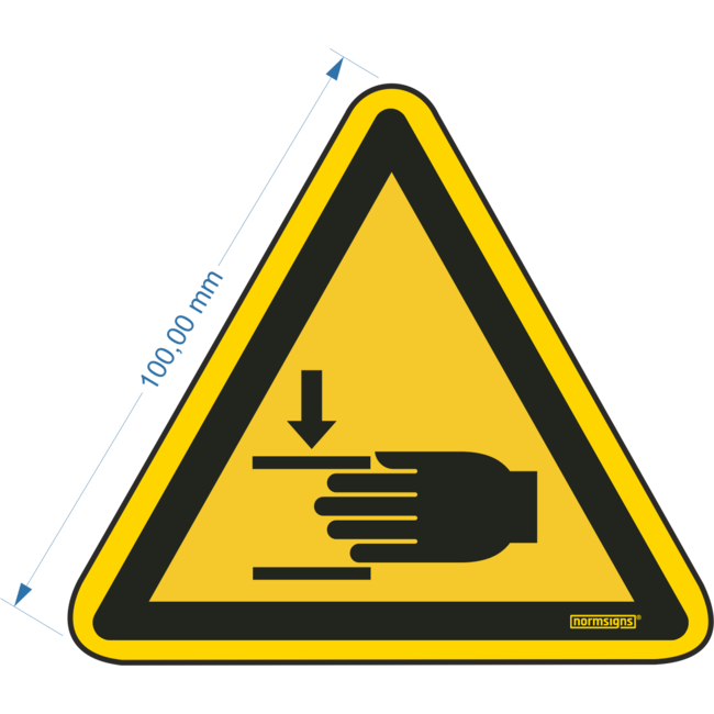 Normsigns Pictogramme pour le danger pour les mains Matériau : autocollant, taille : 100 mm.