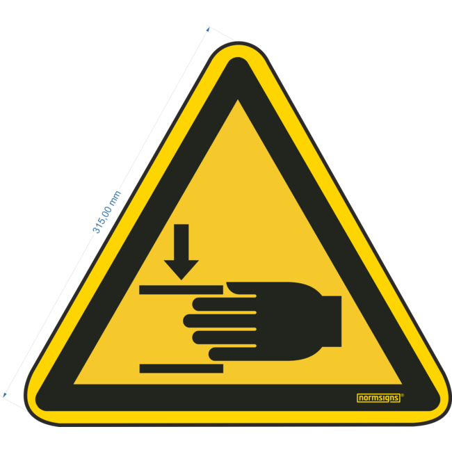 Normsigns Pictogram for danger to hands Material: PVC, Dimensions: 100 mm