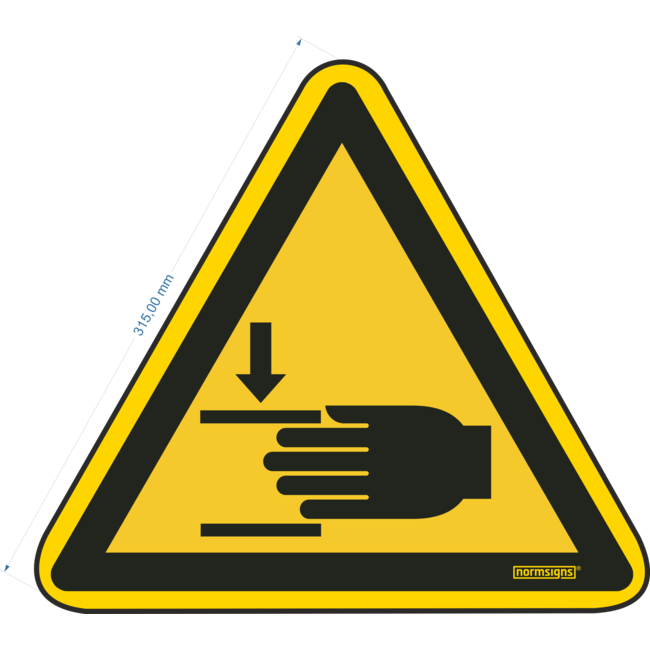 Normsigns Pictograma de peligro para las manos Material: PVC, Dimensiones: 315 mm