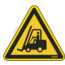 Normsigns Pictogram for danger from forklifts/transport vehicles Material: PVC, Dimensions: 100 mm