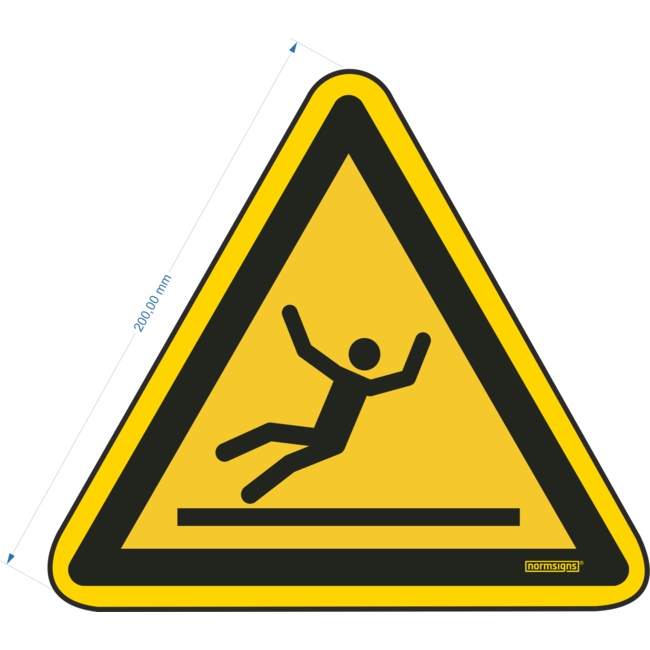 Normsigns Pictogramme pour le risque de glissade Matériau : Autocollant, Dimensions : 315 mm