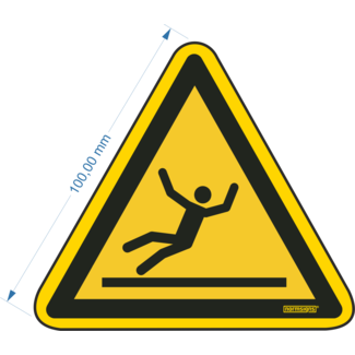 Normsigns Pictogram gevaar voor uitglijden  Materiaal: PVC, Afmeting: 100 mm