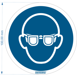 Normsigns Pictograma protección ocular obligatoria Material: Adhesivo, Dimensiones: 200 mm