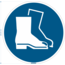 Normsigns Safety shoes required pictogram Material: PVC, Dimensions: 200 mm