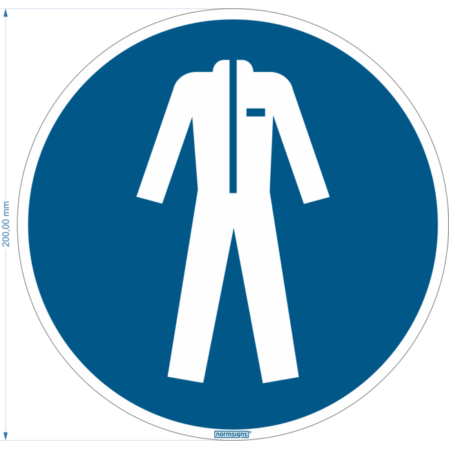 Normsigns Pictogramme vêtements de sécurité obligatoires Matériau : autocollant, taille : 100 mm.