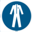 Normsigns Safety clothing required pictogram Material: Sticker, Size: 100 mm